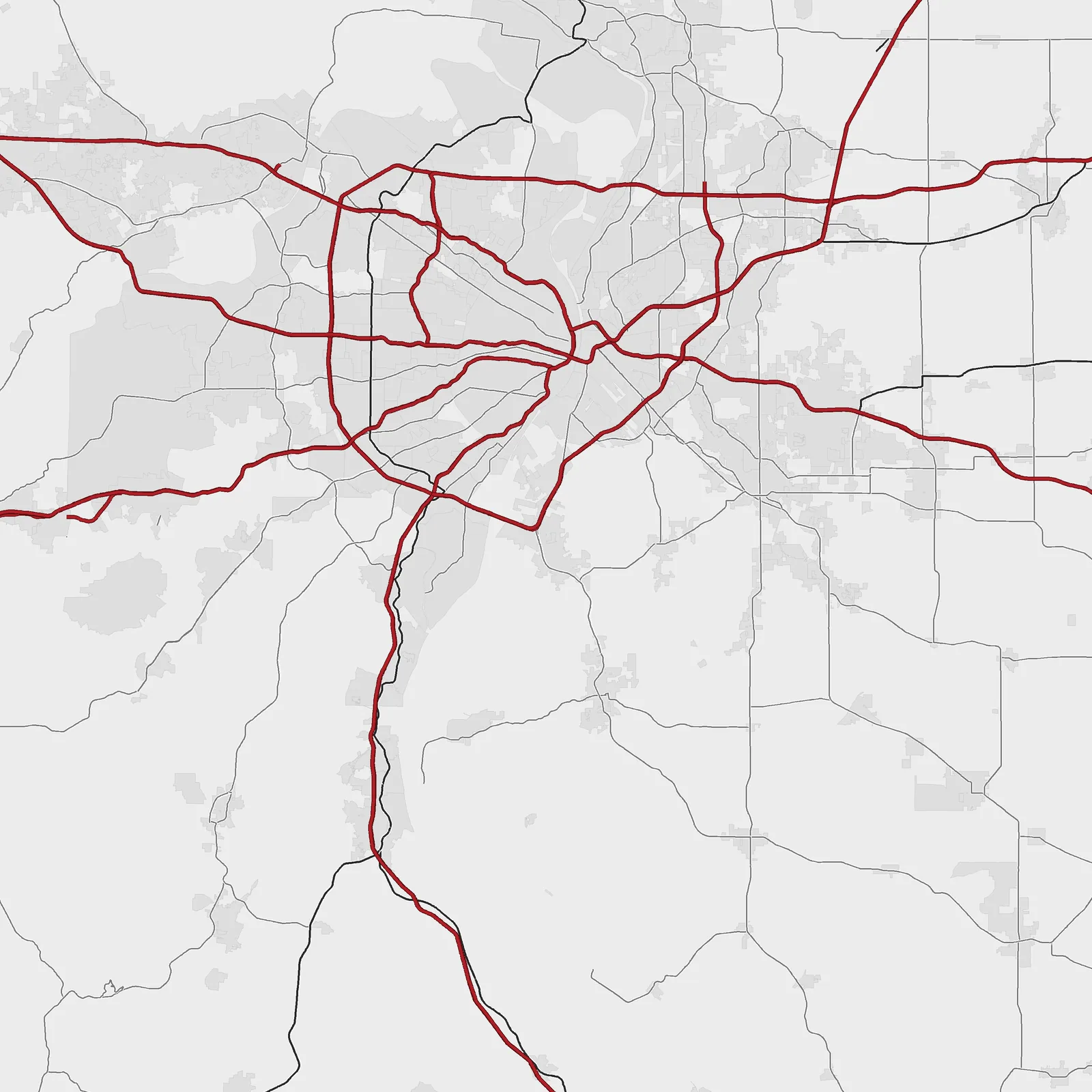 Map of towns within 25 miles of Columbia, Illinois. Columbia is marked larger. 44 town names are labeled, and every town in the radius has a light.